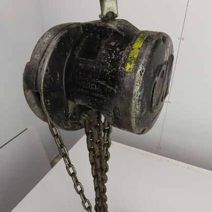 CM Cyclone Model M 2 Ton Manual Chain Fall Hand Hoist 9' Lift 4000lb Capacity