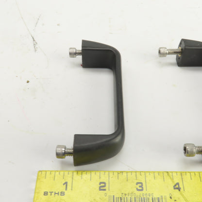 Gama 4-3/4" L Black Heavy Duty Plastic Cabinet Door Pull Handle Lot Of 8