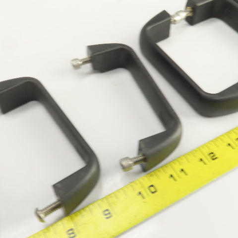 Gama 4-3/4" L Black Heavy Duty Plastic Cabinet Door Pull Handle Lot Of 8