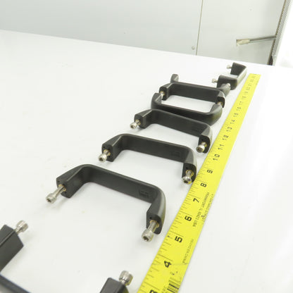 Gama 4-3/4" L Black Heavy Duty Plastic Cabinet Door Pull Handle Lot Of 8