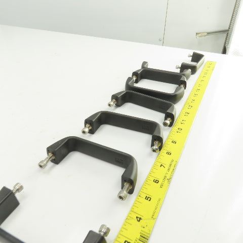 Gama 4-3/4" L Black Heavy Duty Plastic Cabinet Door Pull Handle Lot Of 8