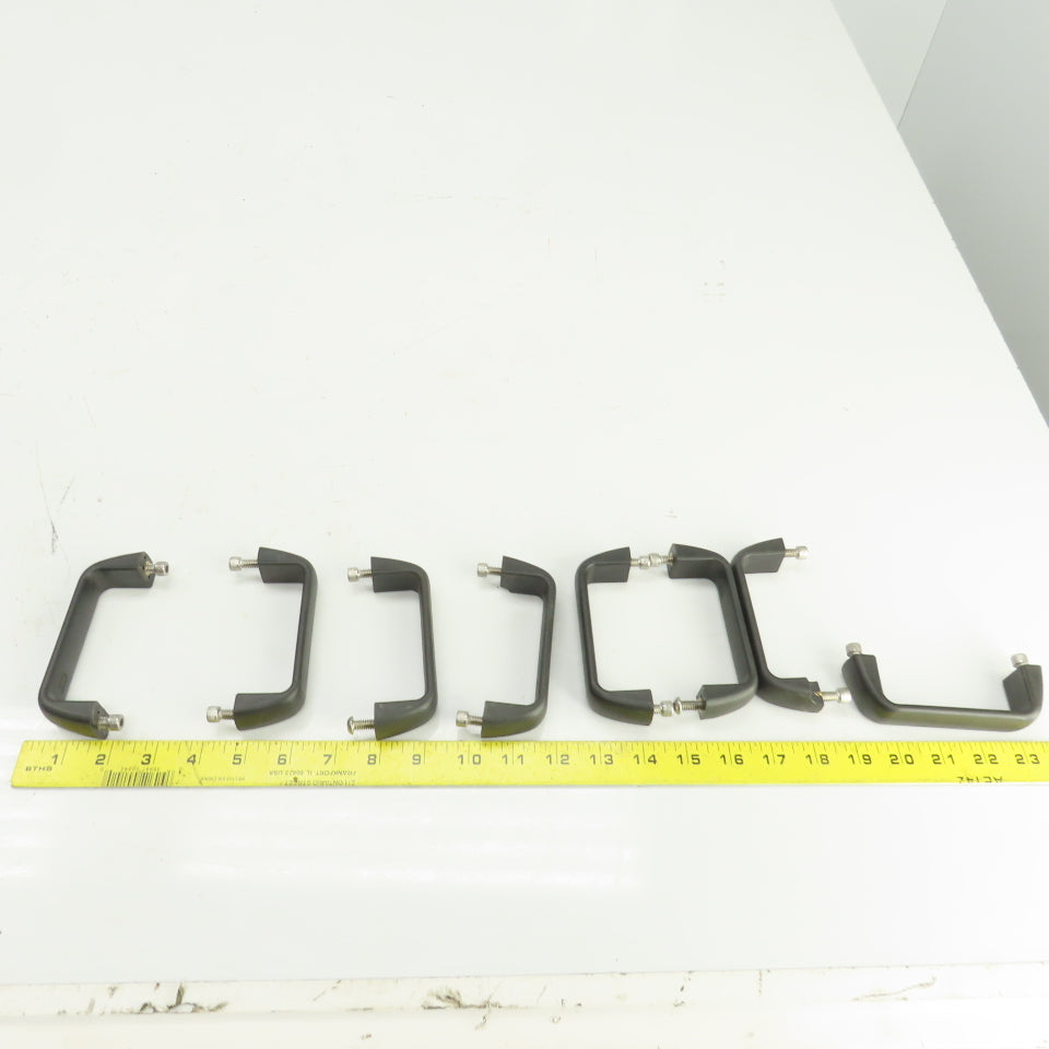 Gama 4-3/4" L Black Heavy Duty Plastic Cabinet Door Pull Handle Lot Of 8