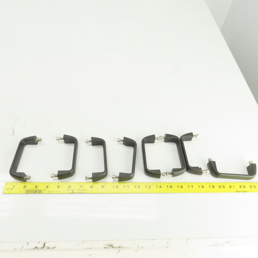 Gama 4-3/4" L Black Heavy Duty Plastic Cabinet Door Pull Handle Lot Of 8