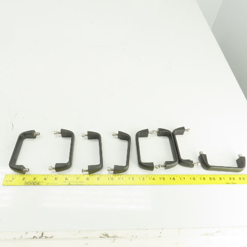 Gama 4-3/4" L Black Heavy Duty Plastic Cabinet Door Pull Handle Lot Of 8