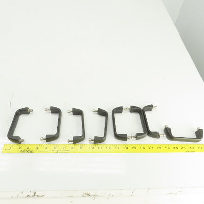 Gama 4-3/4" L Black Heavy Duty Plastic Cabinet Door Pull Handle Lot Of 8