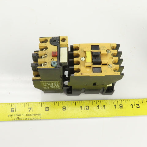 AB 100-A09ND3 6000V Contactor W/193-BSB22 Overload 1.5-2.3A Range Lot Of 2