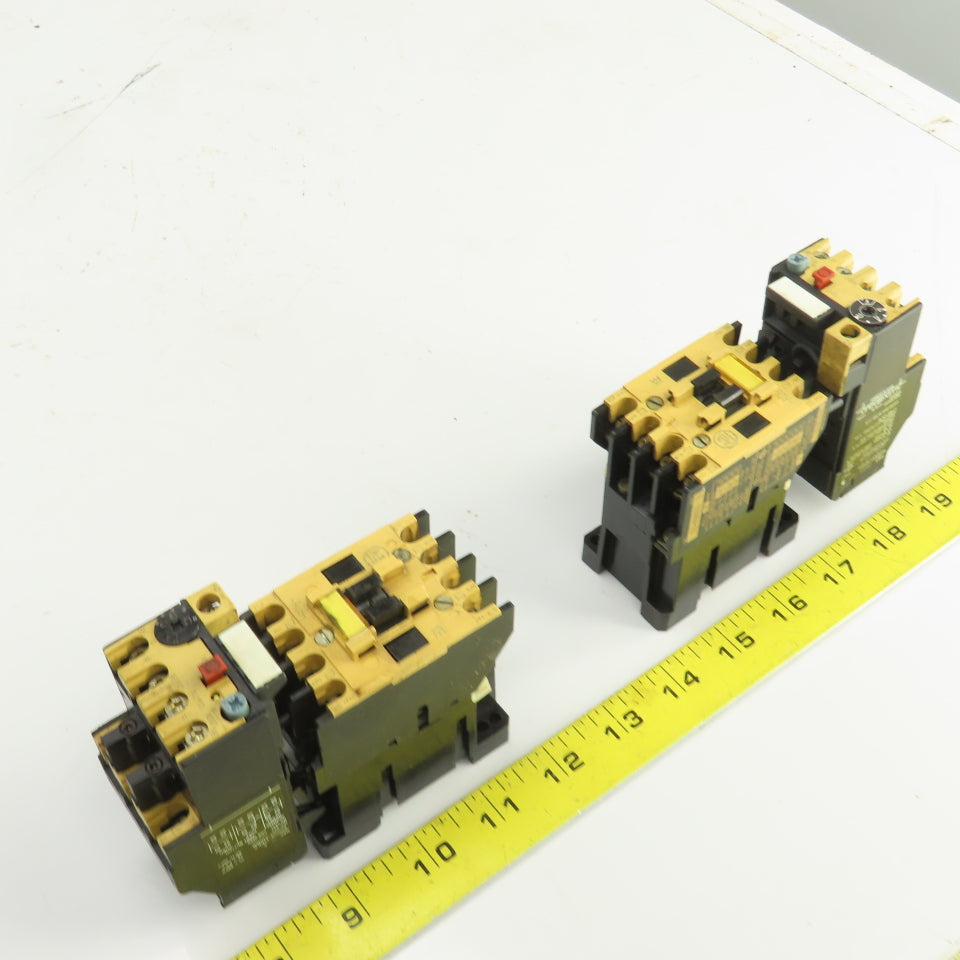 AB 100-A09ND3 6000V Contactor W/193-BSB22 Overload 1.5-2.3A Range Lot Of 2
