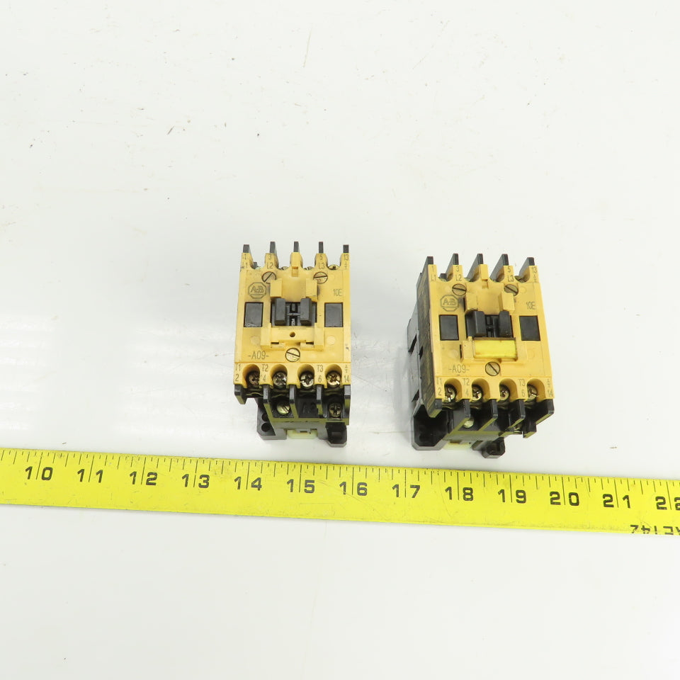 Allen Bradley 100-A09ND3 Ser B 600VAC 9A Contactor Lot Of 2