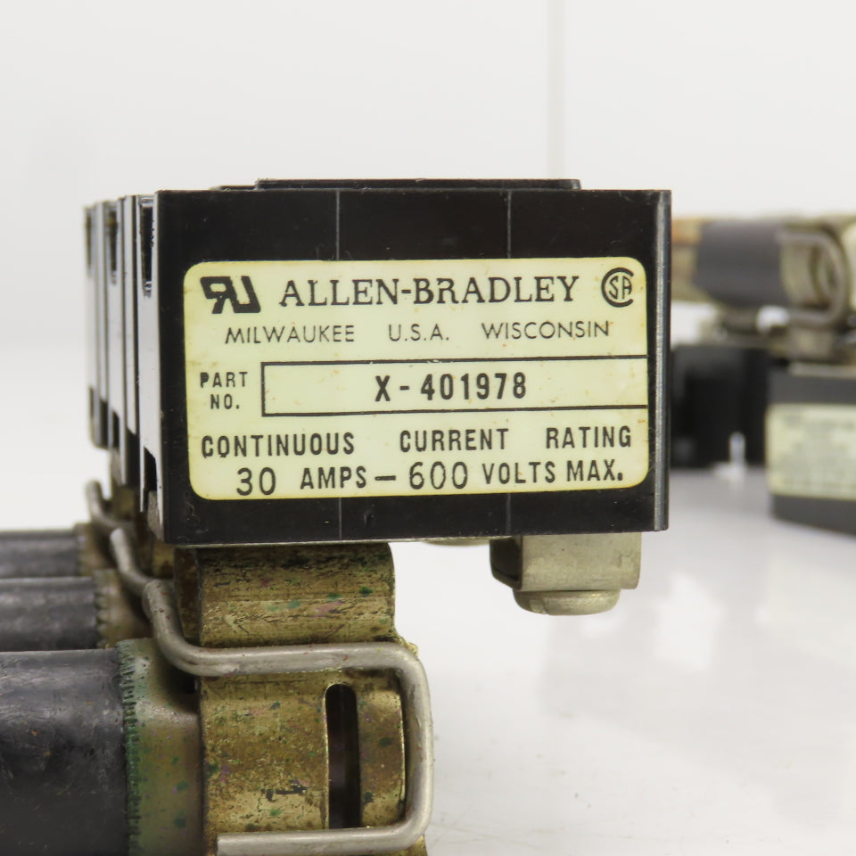 Allen Bradley X-401978 Fuse Holder Set Assembly 30A 600V W/FRS-R-5 Lot Of 9 Sets