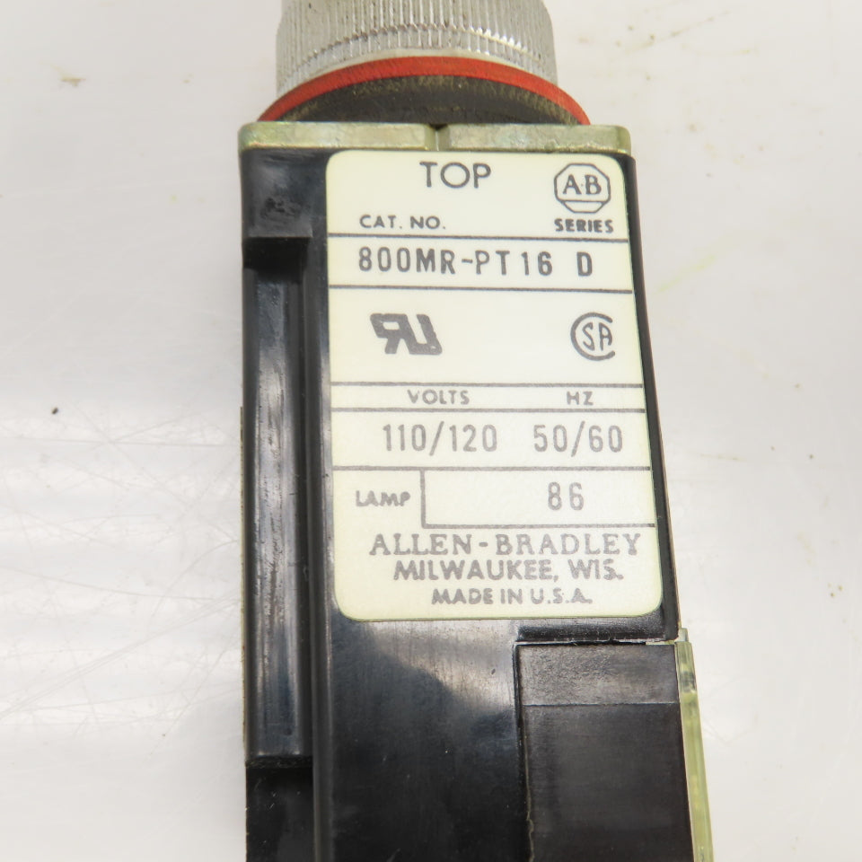 Allen Bradley 800MR-QT24 /800MRPT16 Lighted Green/Orange Push Button 24VDC Lot/4