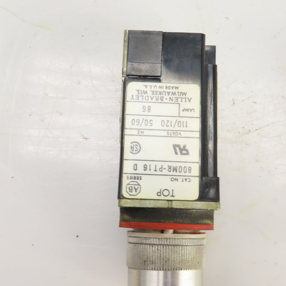 Allen Bradley 800MR-QT24 /800MRPT16 Lighted Green/Orange Push Button 24VDC Lot/4