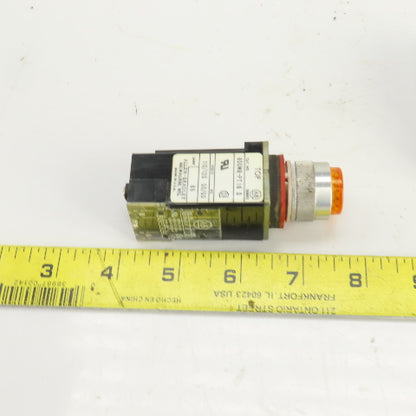 Allen Bradley 800MR-QT24 /800MRPT16 Lighted Green/Orange Push Button 24VDC Lot/4