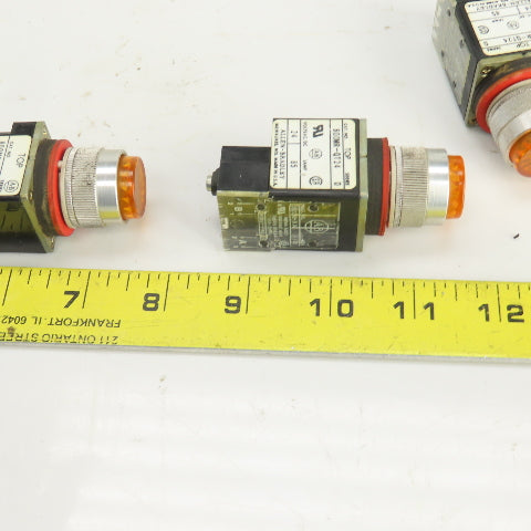 Allen Bradley 800MR-QT24 /800MRPT16 Lighted Green/Orange Push Button 24VDC Lot/4