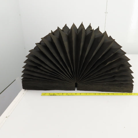 8" x 8" Square ID x 16' Long Accordion Style Way Cover Bellows W/Connector Plate
