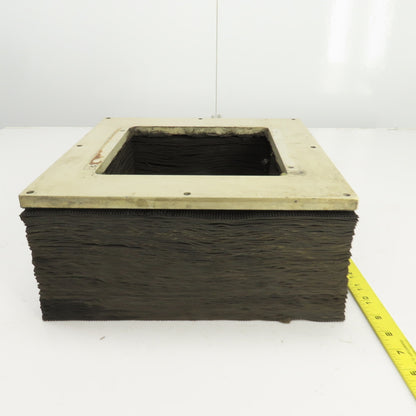 8" x 8" Square ID x 16' Long Accordion Style Way Cover Bellows W/Connector Plate