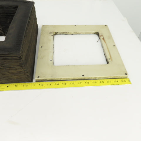 8" x 8" Square ID x 16' Long Accordion Style Way Cover Bellows W/Connector Plate