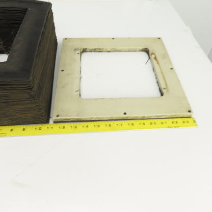 8" x 8" Square ID x 16' Long Accordion Style Way Cover Bellows W/Connector Plate