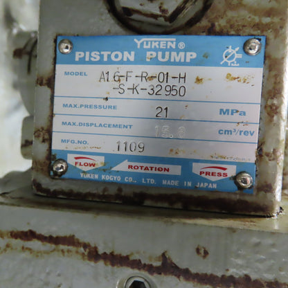 Yuken A16-F-R-01-H-S-K32950 Hydraulic Power Unit 208-230/460V 3Hp 7.0GPM 20USG