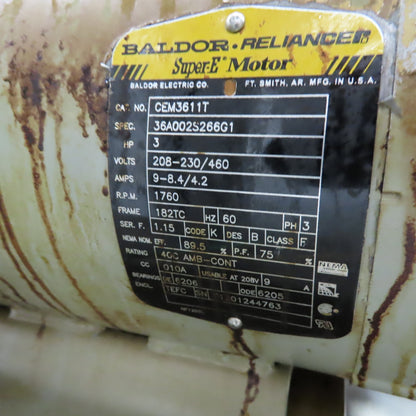 Yuken A16-F-R-01-H-S-K32950 Hydraulic Power Unit 208-230/460V 3Hp 7.0GPM 20USG