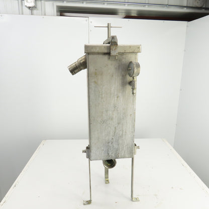 Bowden CRB-175 SS Filter/Debris Catch 26-1/2" x 9" x 9" Intake 2" Out 2-1/4" NPT