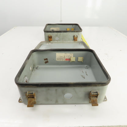 Hoffman A-12104 12" x 10" x 4" Wall Mount Electrical Enclosure Hinged Door Lot/2