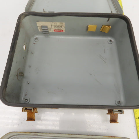 Hoffman A-12104 12" x 10" x 4" Wall Mount Electrical Enclosure Hinged Door Lot/2