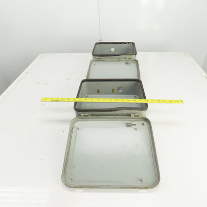 Hoffman A-12104 12" x 10" x 4" Wall Mount Electrical Enclosure Hinged Door Lot/2