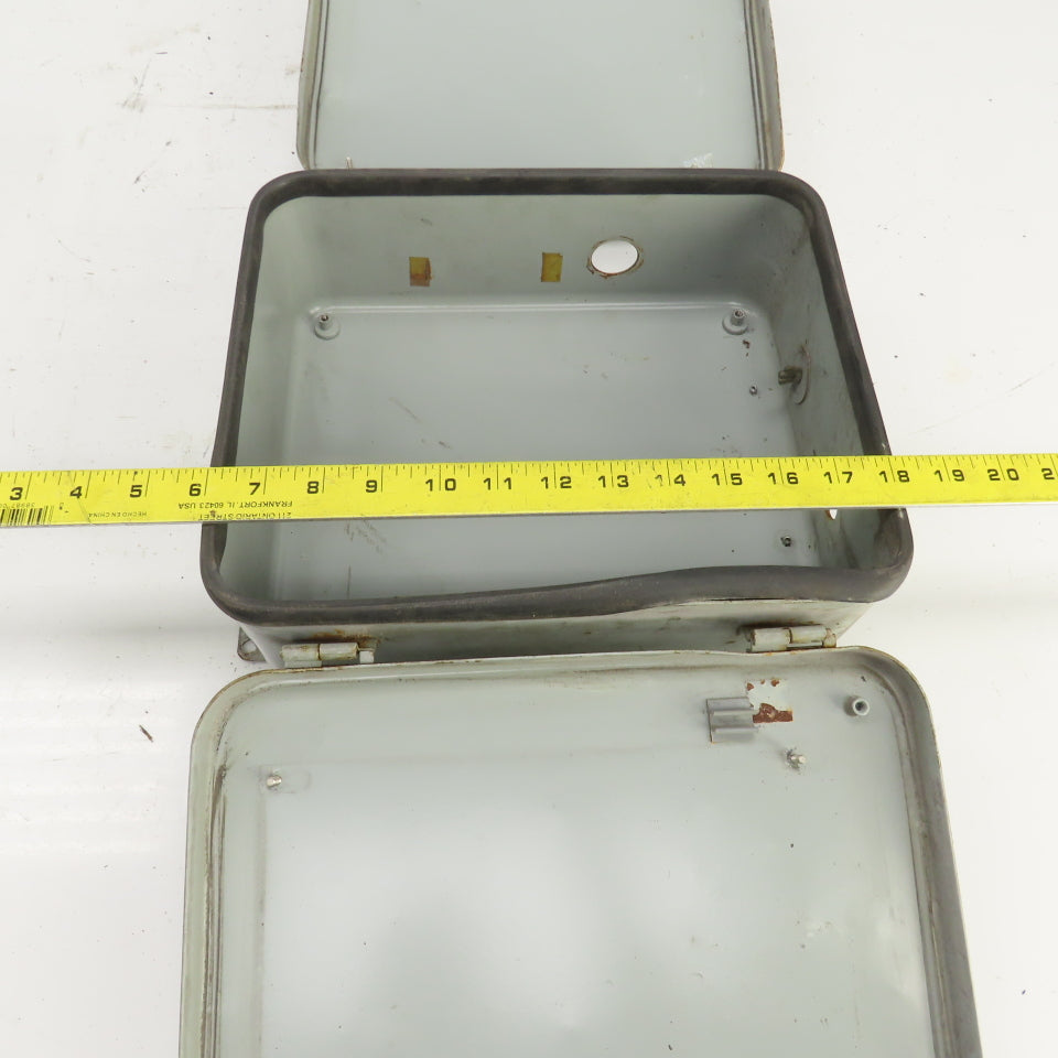 Hoffman A-12104 12" x 10" x 4" Wall Mount Electrical Enclosure Hinged Door Lot/2