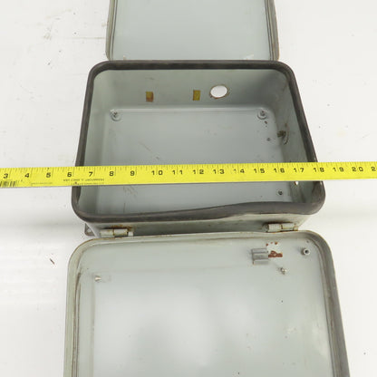 Hoffman A-12104 12" x 10" x 4" Wall Mount Electrical Enclosure Hinged Door Lot/2