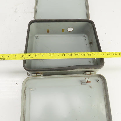 Hoffman A-12104 12" x 10" x 4" Wall Mount Electrical Enclosure Hinged Door Lot/2