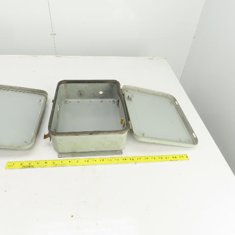 Hoffman A-12104 12" x 10" x 4" Wall Mount Electrical Enclosure Hinged Door Lot/2
