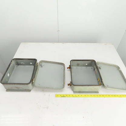 Hoffman A-12104 12" x 10" x 4" Wall Mount Electrical Enclosure Hinged Door Lot/2