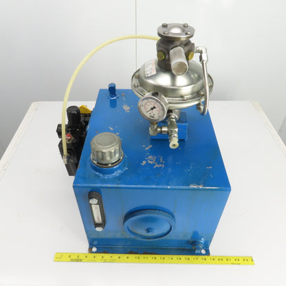 Sprague S216J35 12 Gallon Sprague Air Driven Hydraulic Pump Unit 4600PSI Out