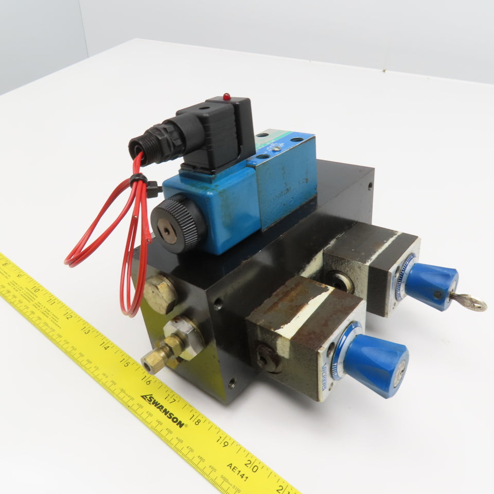 Vickers FG-3-180-K-10 Pressure Compensated Flow Controls Manifold 2 Way Valve