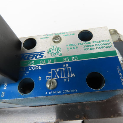 Vickers FG-3-180-K-10 Pressure Compensated Flow Controls Manifold 2 Way Valve