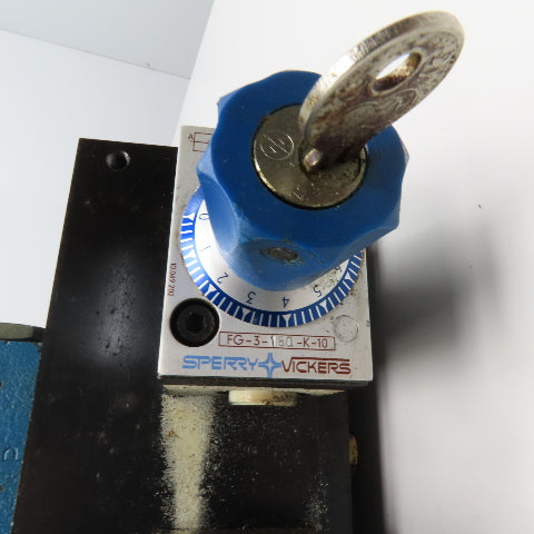 Vickers FG-3-180-K-10 Pressure Compensated Flow Controls Manifold 2 Way Valve