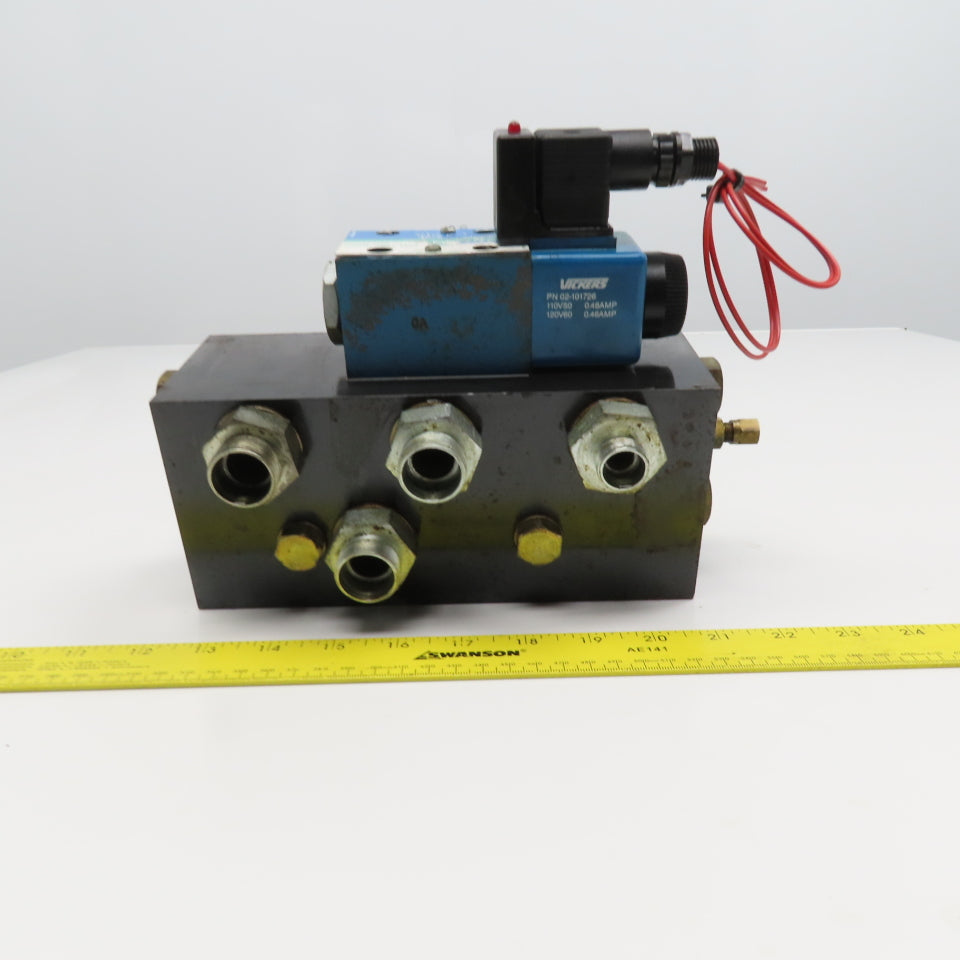 Vickers FG-3-180-K-10 Pressure Compensated Flow Controls Manifold 2 Way Valve