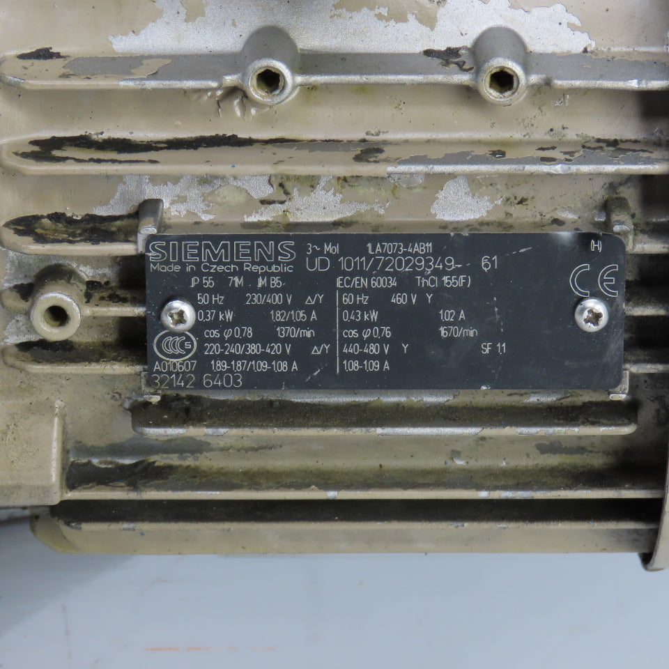 Eaton V10 1B2B 1A20 708371-1 V10 Ser Vane Pump W/Siemens 1LAA7073-4AB11 230/460V