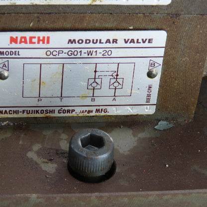 Nachi OG-G01-B1-20/OCY-G01-W-Y-20/ S-G01-C5GRZ-D2-32 Modular Valve Block Assy