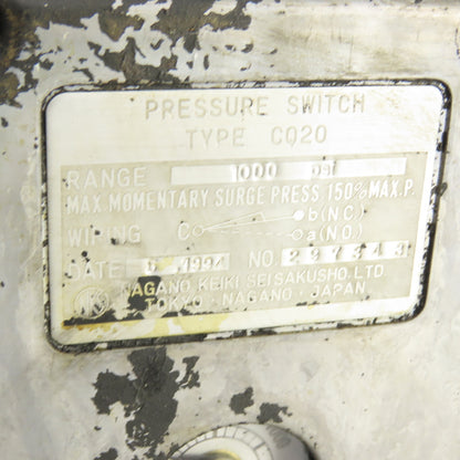 Nachi S-G01B3X-GRZ-D2-32 Solenoid Operated Modu Valve W/1000PSI Pressure Switch