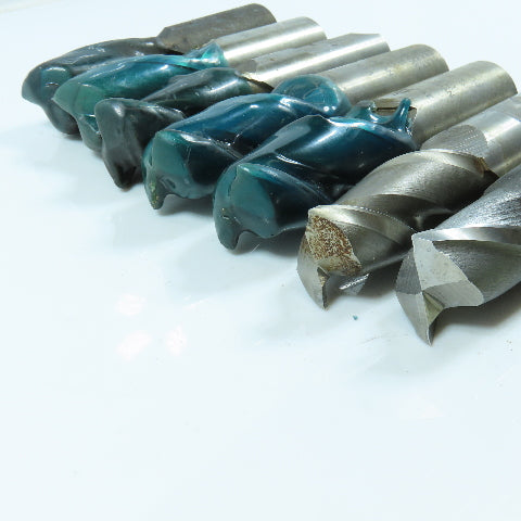 E.C Misc. 1" Square End Mill Center Cutting 2 Flute 1" Shank Lot of 7