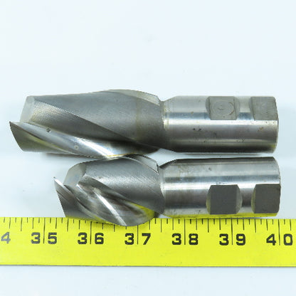 E.C 1-1/2" Square End Mill 2 Flute 1-1/4" Shank Lot of 2