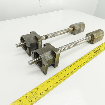 UVA 10 MD 24-3/4" OAL X-Axis Ball Screw & Nut Assembly 28mm OD 13" Travel Lot/2
