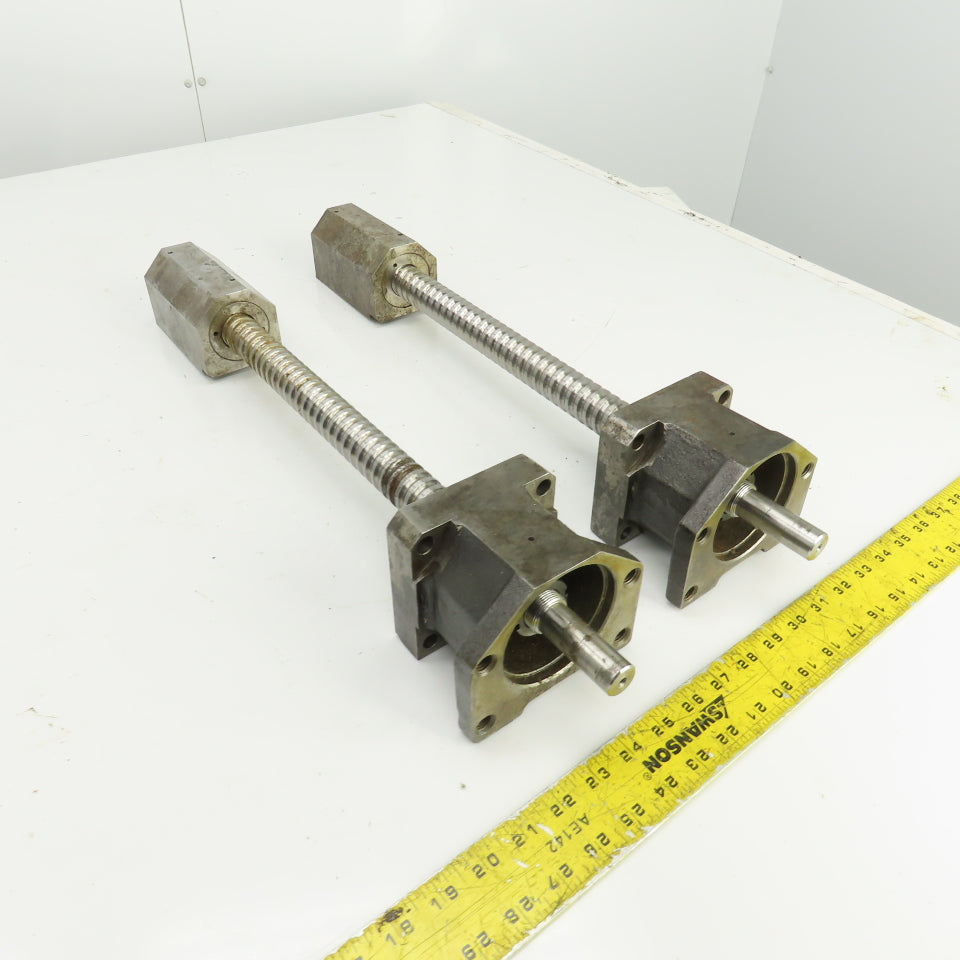 UVA 10 MD 24-3/4" OAL X-Axis Ball Screw & Nut Assembly 28mm OD 13" Travel Lot/2