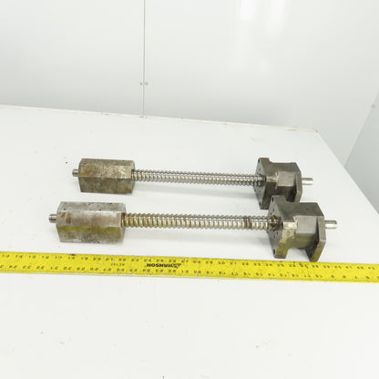 UVA 10 MD 24-3/4" OAL X-Axis Ball Screw & Nut Assembly 28mm OD 13" Travel Lot/2