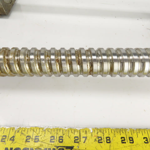 UVA 10 MD 24-3/4" OAL X-Axis Ball Screw & Nut Assembly 28mm OD 13" Travel Lot/2