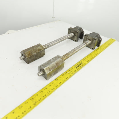 UVA 10 MD 24-3/4" OAL X-Axis Ball Screw & Nut Assembly 28mm OD 13" Travel Lot/2