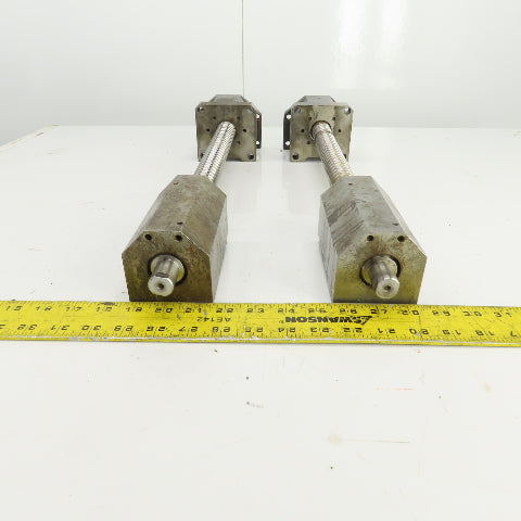 UVA 10 MD 24-3/4" OAL X-Axis Ball Screw & Nut Assembly 28mm OD 13" Travel Lot/2
