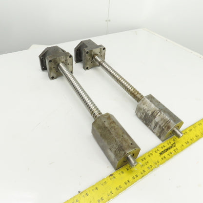 UVA 10 MD 24-3/4" OAL X-Axis Ball Screw & Nut Assembly 28mm OD 13" Travel Lot/2