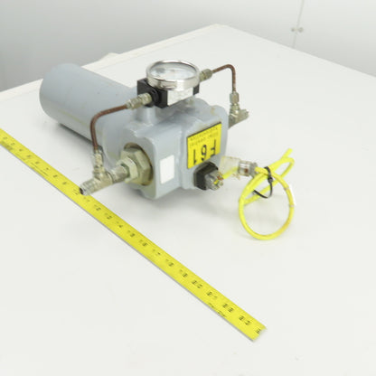 290728 Inline Heavy Duty Hydraulic Filter & Housing 8" x 3" W/Pressure Gauge